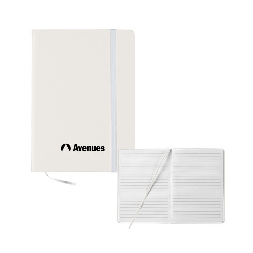 Avenues 5x7 White Hard Cover Journal