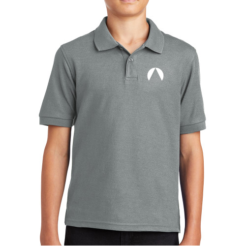  Youth Grey Silk Touch Polo - Avenues Global A