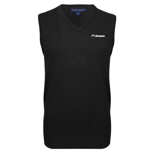  Black VNeck Sweater Vest - Avenues Primary Mark Flat