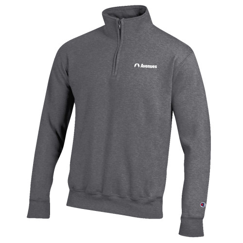  Champion Granite Heather Fleece 1/4 Zip - Avenues Primary Mark Flat