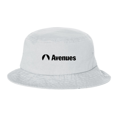 Avenues Sportsman White Bucket Hat