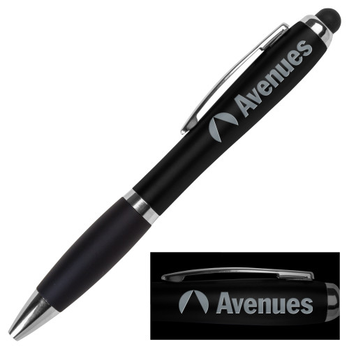 Avenues LIGHT UP LOGO Black Stylus Pen