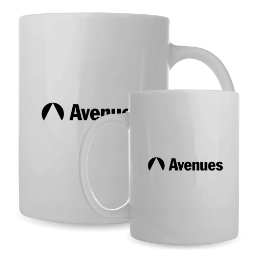  Full Color White Mug 15oz - Avenues Primary Mark Flat