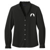 Thumbnail image for  Brooks Brothers Womens Black Long Sleeve Ruffle Collar Blouse