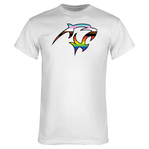  White T Shirt - Adelphi Pride Mascot Head