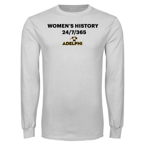  White Long Sleeve T Shirt - Womens History