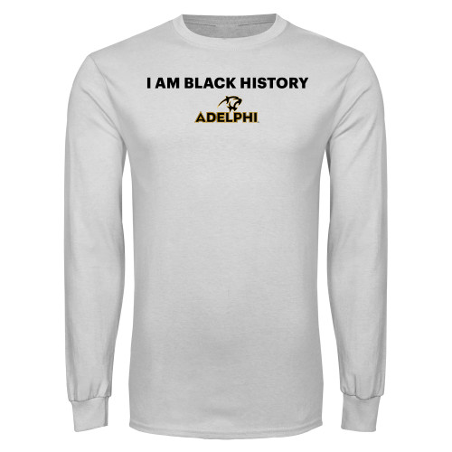  White Long Sleeve T Shirt - I am Black History