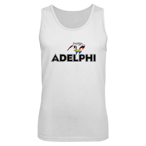  White Tank Top - Adelphi Pride Institutional