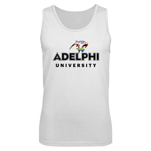  White Tank Top - Adelphi Pride University Institutional