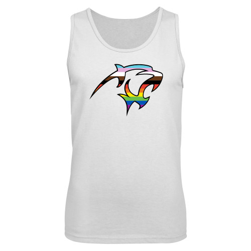  White Tank Top - Adelphi Pride Mascot Head