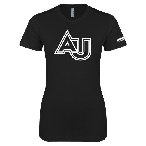  Next Level Womens Black Boyfriend Tee - AU