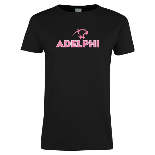  Womens Black Short Sleeve Tee - Adelphi Institutional