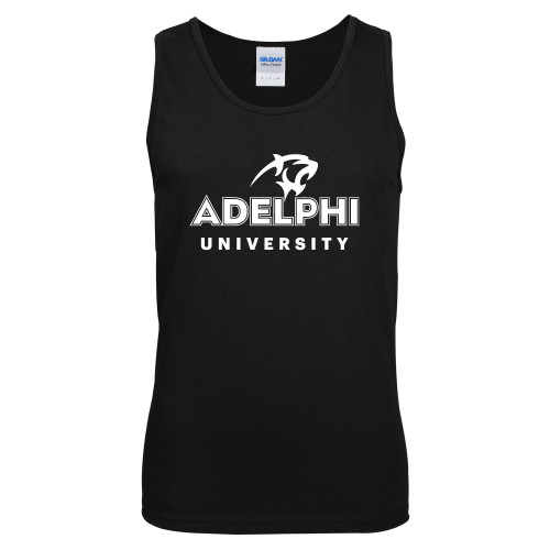  Black Tank Top - Panther Head Adelphi University