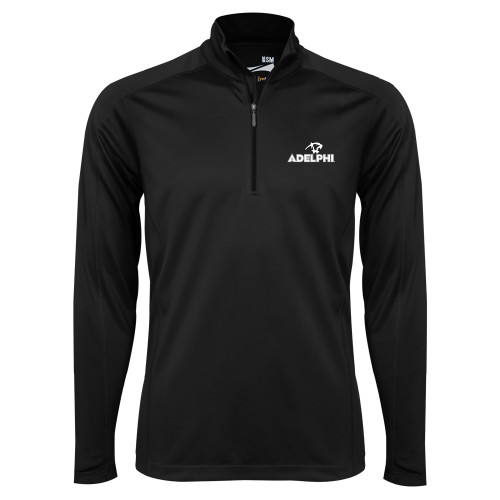  Syntrel Black Interlock 1/4 Zip - Adelphi with Panther Head