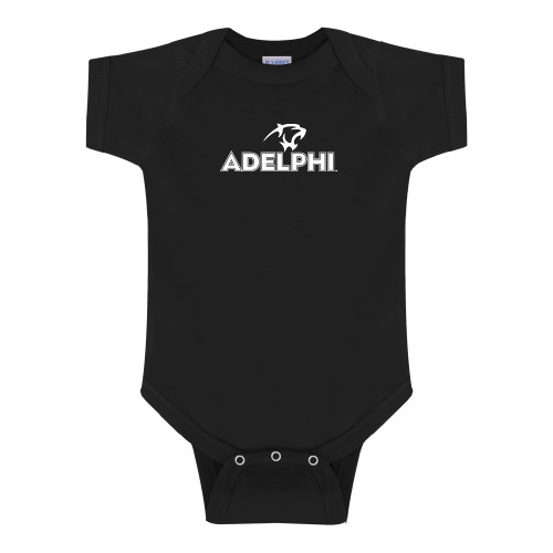  Black Infant Onesie - Adelphi with Panther Head