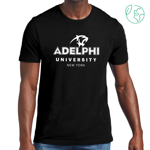  Allmade Black Organic Cotton Tee - Panther Head Adelphi University New York