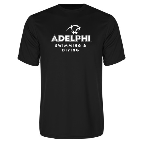  Black Performance Tee - Swimming and Diving