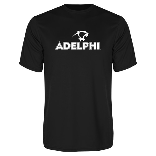  Black Performance Tee - Adelphi with Panther Head