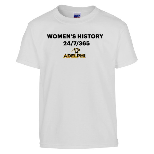  Youth White T Shirt - Womens History