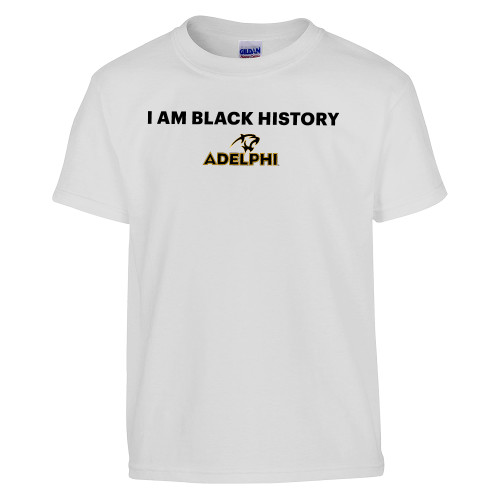  Youth White T Shirt - I am Black History
