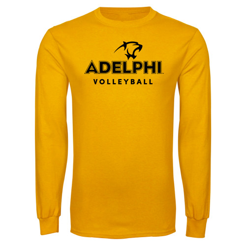  Gold Long Sleeve T Shirt - Volleyball