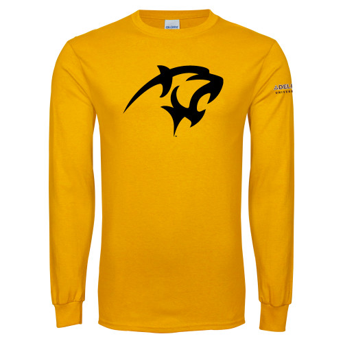  Gold Long Sleeve T Shirt - Panther Head