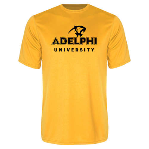  Gold Performance Tee - Panther Head Adelphi University