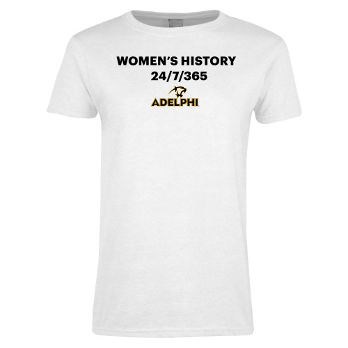  Womens White Short Sleeve Tee - Womens History