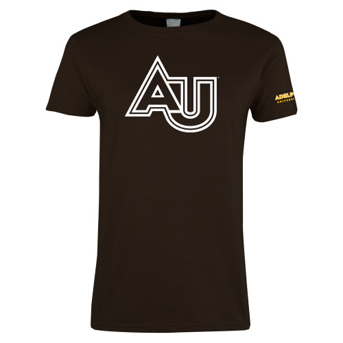  Womens Short Sleeve Brown Tee - AU