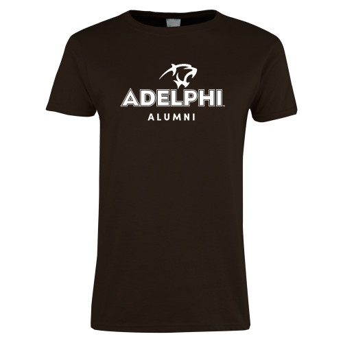  Womens Short Sleeve Brown Tee - Alumni