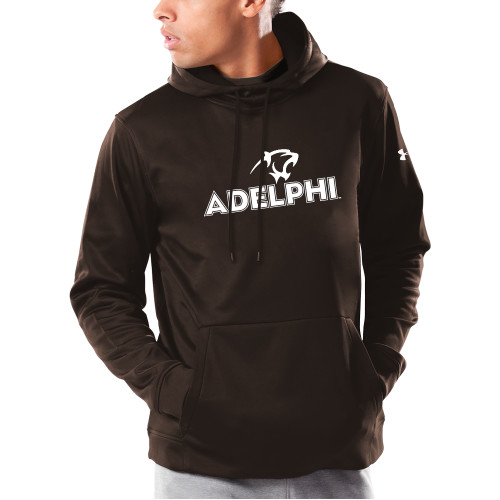  Under Armour Brown Armour Fleece Hoodie - Adelphi with Panther Head