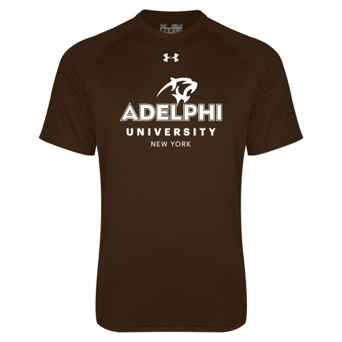  Under Armour Brown Tech Tee - Panther Head Adelphi University New York
