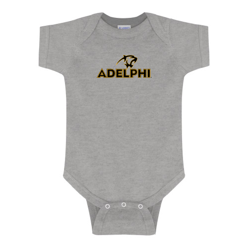  Grey Infant Onesie - Adelphi with Panther Head