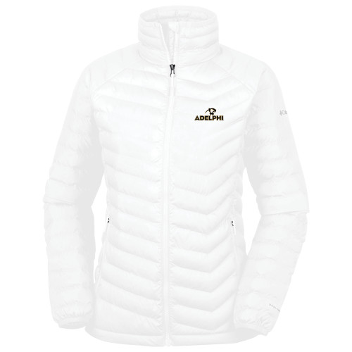  Columbia Womens White Powder Lite Jacket - Adelphi with Panther Head