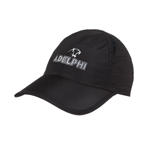  Womens Black Performance Cap - Adelphi with Panther Head