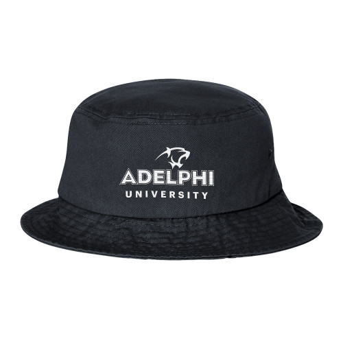  Sportsman Black Bucket Hat - Panther Head Adelphi University