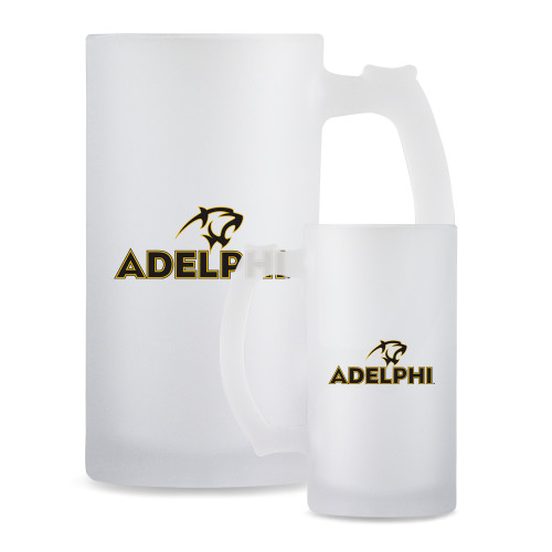  Full Color Decorative Frosted Glass Mug 16oz - Adelphi with Panther Head