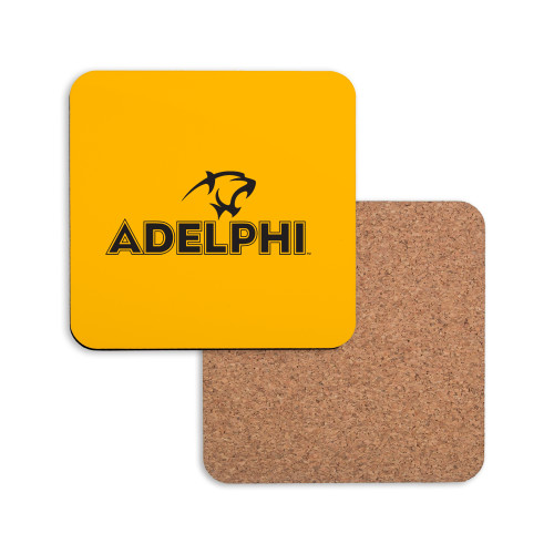  Hardboard Coaster w/Cork Backing - Adelphi with Panther Head