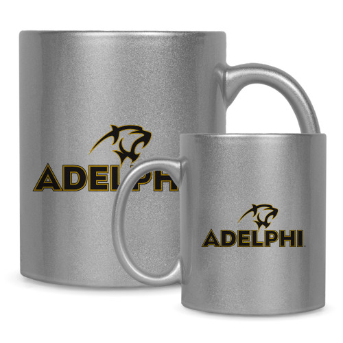  Full Color Silver Metallic Mug 11oz - Adelphi with Panther Head