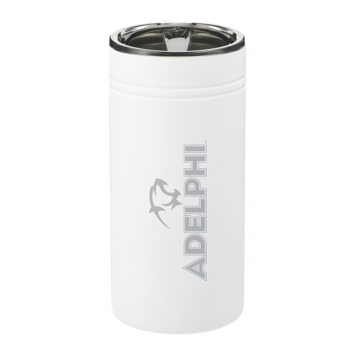  Sherpa Vacuum White Tumbler & Insulator 12oz - Adelphi with Panther Head Engraved