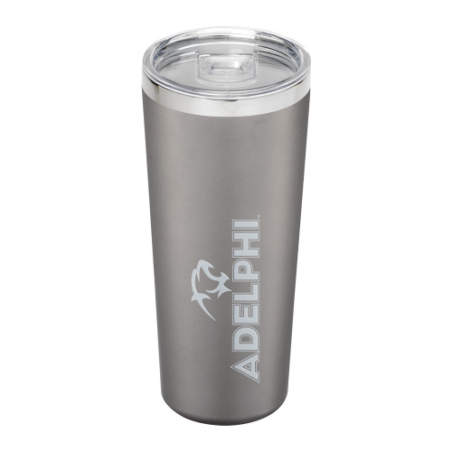  Thor Vacuum Insulated Grey Tumbler 22oz - Adelphi with Panther Head Engraved