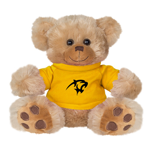  Plush Big Paw 8 1/2 inch Brown Bear w/Gold Shirt - Panther Head