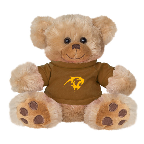  Plush Big Paw 8 1/2 inch Brown Bear w/Brown Shirt - Panther Head