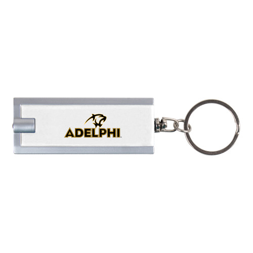  Turbo White Flashlight Key Holder - Adelphi with Panther Head