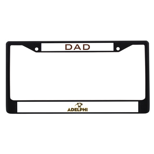 Dad Metal License Plate Frame in Black - Adelphi with Panther Head