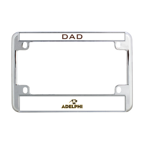  Metal Motorcycle License Plate Frame in Chrome - Adelphi with Panther Head
