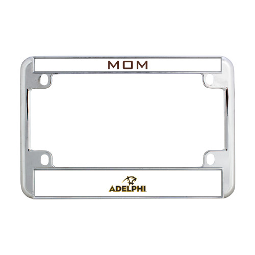  Metal Motorcycle License Plate Frame in Chrome - Adelphi with Panther Head