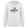 Thumbnail image for  ENZA Womens White V Notch Raw Edge Fleece Hoodie