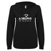 Thumbnail image for  ENZA Womens Black V Notch Raw Edge Fleece Hoodie