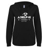 Thumbnail image for  ENZA Womens Black V Notch Raw Edge Fleece Hoodie